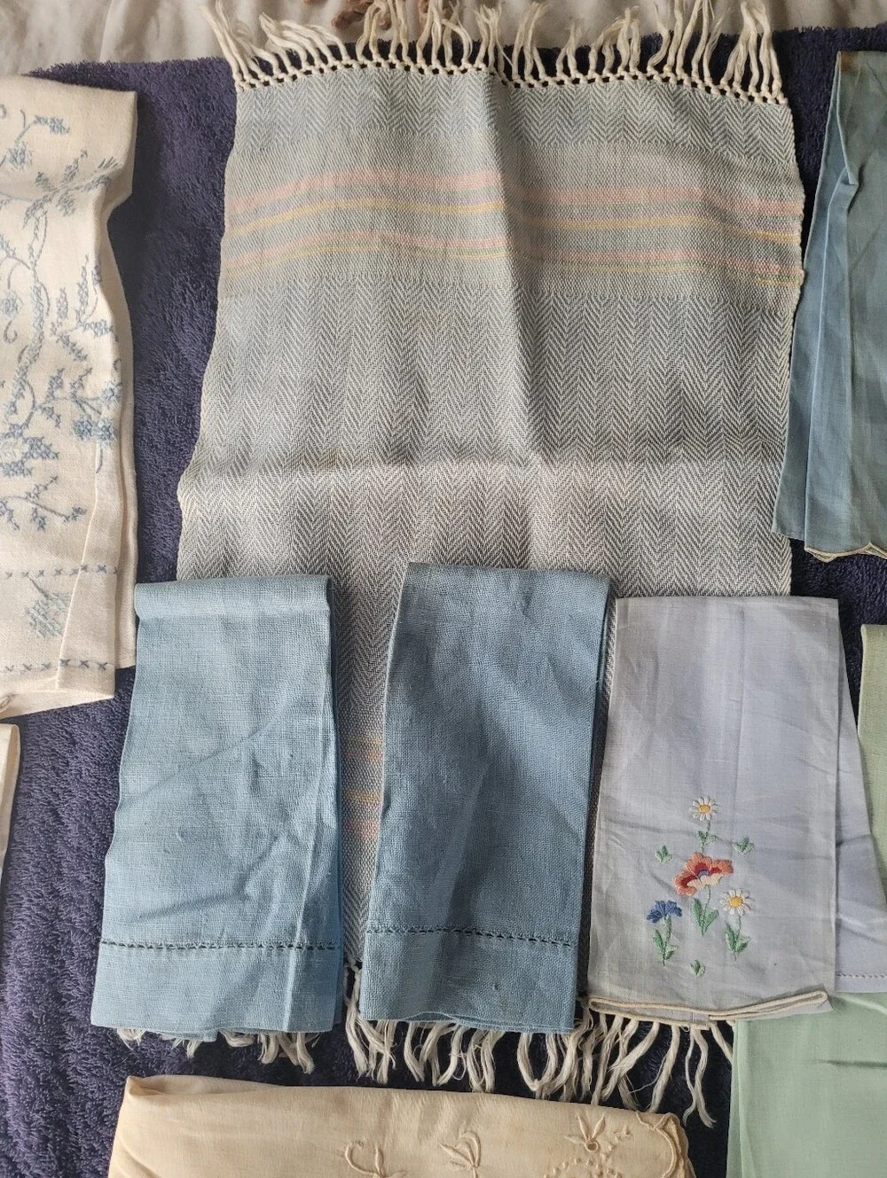 Assorted Blue Linens